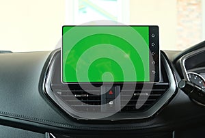 Green chroma key car infotainment