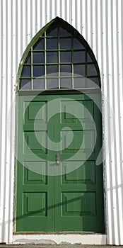 Green Church Door