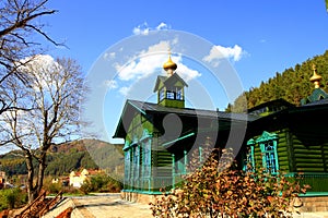 A Green Church in a Small Ancient Town