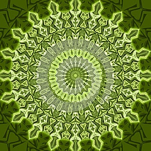 Green circle design abstract pattern background illust.