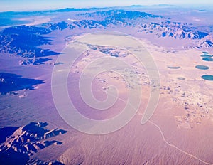 Green circle formed by center pivot irrigation farm