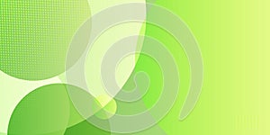 Green circle fresh abstract presentation background. High contrast dark green and lime color circles. Abstract tech graphic banner