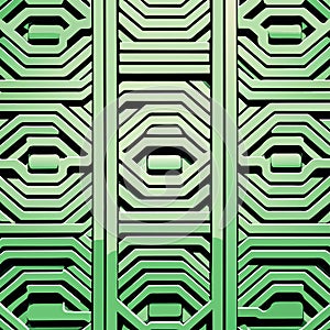 Green circuit board background. 3d rendering, 3d illustration. Generative AI