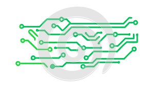 Green Circuit Board Pattern, Digital Tech Connectivity, vector design Generative AI