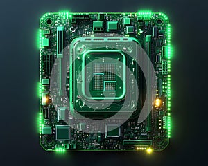 Green Circuit Board Tech Innovation Motherboard Technology Microchip Computing Engineering Future