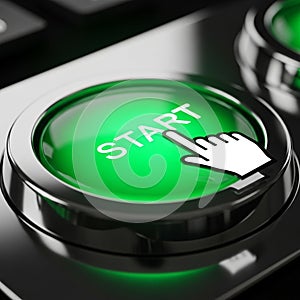 Start Vector Web Button Icon â Modern UI Interface Design Illustration