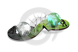Green circular economy concept photo