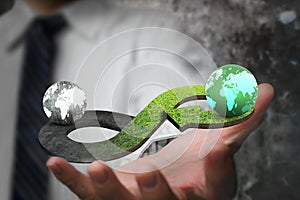 Green circular economy concept photo