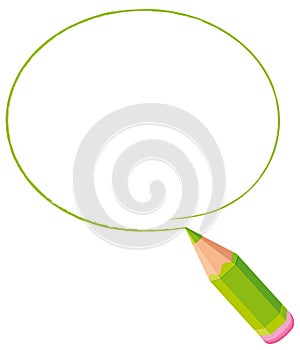 Green circular frame