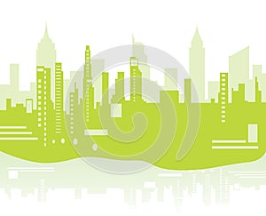 Green city background