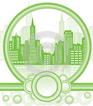 Green city background