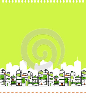 Green City Skyline Illustration