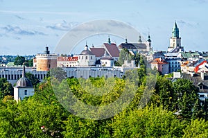 Green cityscape of Lublin, Poland