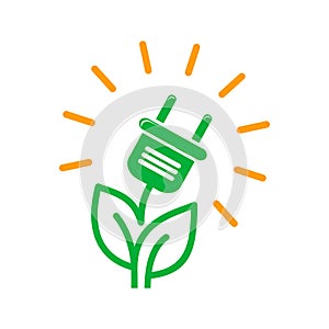 Green clean energy logo