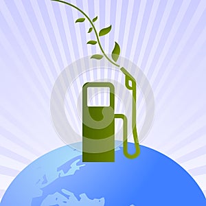 Green clean fuel pump on world