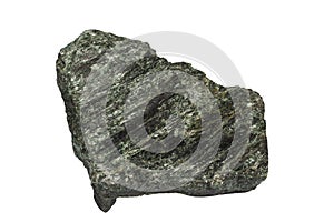 Green clinochlore or seraphinite mineral isolated
