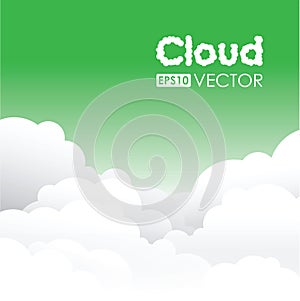 Green cloud background