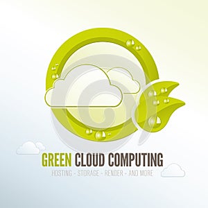 Green cloud computing badge for energy efficient technology