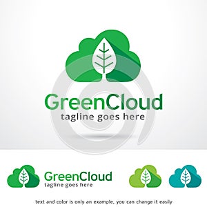 Green Cloud Logo Template Design Vector