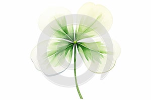 Green clover leaf isolated on white background