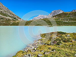 Green coast of Lake Rifflsee photo