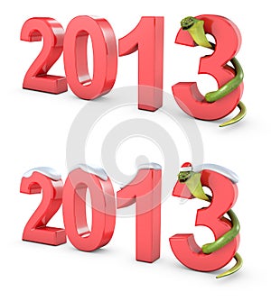 Green cobra 2013 new year symbol