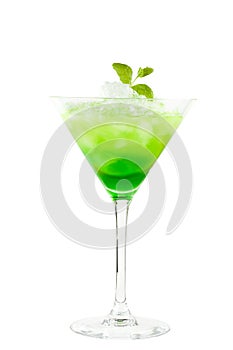 Green cocktail with mint