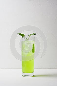 Green cocktail with mint