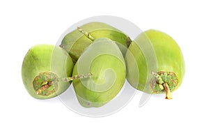 Green coconut an isolated on white background