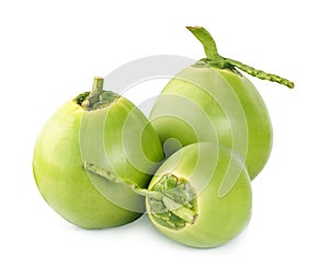 Green Coconut isolated on a white background