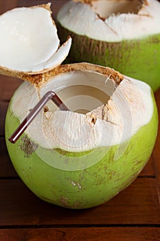 Green coconut water drink