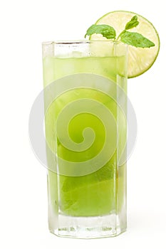 Green coctail with lime