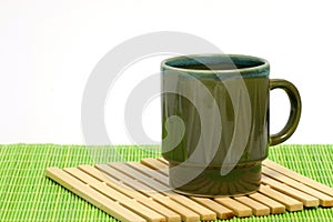 Green coffee cup
