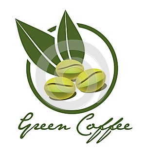 Green coffee label photo