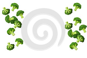 Green coliflor on white background photo