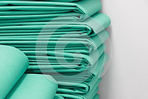Green Color Folded Drape Sheet