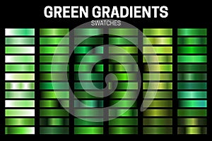 Green Color Gradient Collection of Swatches