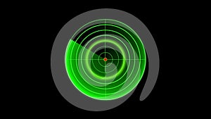 Green Color Radar Screen