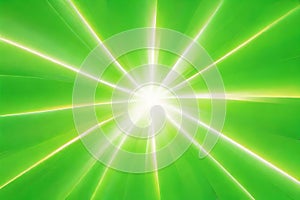 Green color shining yellow shade Light Ray abstract background