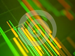 Green color of a stock exchange chart graph. Finance business background. Abstract stock