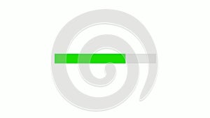 Green color waiting loading bar on white background