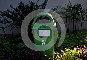 Dustbin or bin at a park