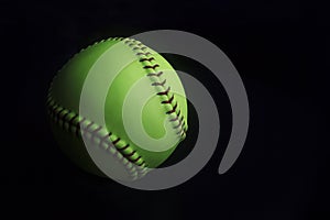 A Green Colored Softball