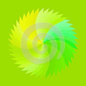 Green colorful with rays swirl sunburst icon abstract background texture symbol vector illustration art graphic design modern