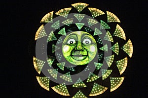 green coloured moon god illuminations