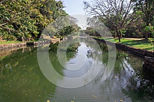 Green colur water river .