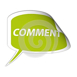 Green comment sticker