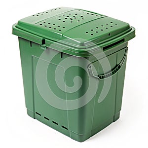 Green Compost Bin isolated on white background