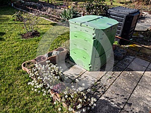 Green Composter in the garden