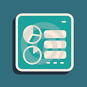 Green Computer api interface icon isolated on green background. Application programming interface API technology